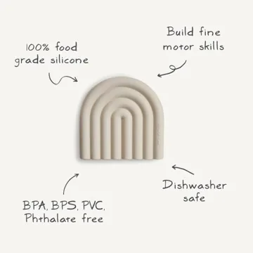 Mushie Silicone Baby Teether Toy - Safe and Soft for Infants