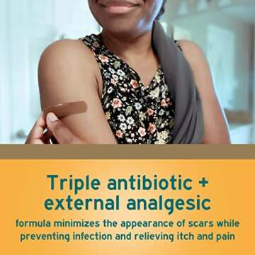 Neosporin First Aid Antibiotic Pain-Relieving, Anti-Itch, & Scar Ointment with Neomycin, Bacitracin ...