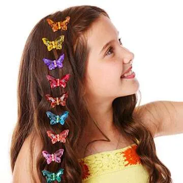 WILLBOND Clear Hair Claw Clips - 24 Pieces Butterfly Non-Slip Colorful Jaw Clamps for Women and Girls, Hair Accessories, Christmas Gifts