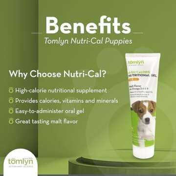 Tomlyn High Calorie Nutritional Gel for Puppies, (Nutri-Cal) 4.25 oz
