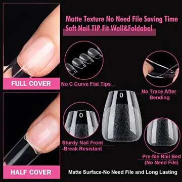 UNA GELLA Extra Short Coffin Nails XS 216pcs Pre-shape Extra Short Coffin Press on Nails Extra Short Coffin Gel TipsFull Cover Acrylic Short Coffin Fake False Nails Extension 12 Sizes Gelly Tips