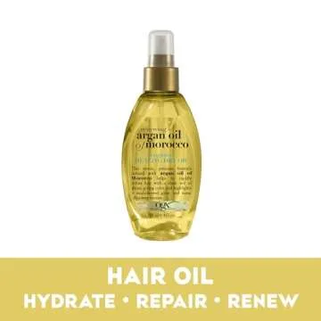 OGX Renewing + Argan Oil of Morocco Weightless Healing Dry Oil Spray, Lightweight Hair Oil Mist for Split Ends, Frizzy Hair and Flyaways, Paraben & Sulfated-Surfactants Free, 4 Fl Oz