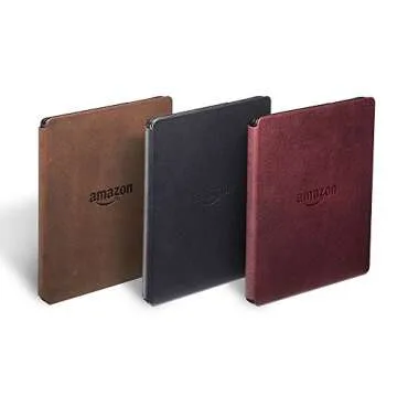 Kindle Oasis E-reader with Leather Charging Cover - Merlot, 6" High-Resolution Display (300 ppi), Wi-Fi, Built-In Audible - Includes Special Offers (Previous Generation - 8th)