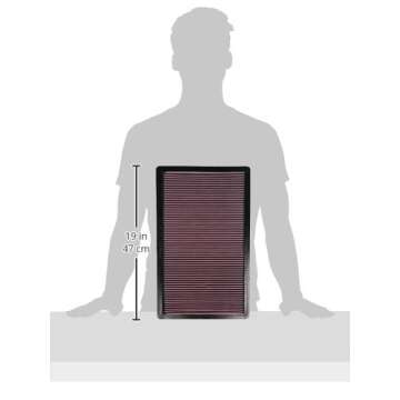 K&N High-Flow Original Lifetime Engine Air Filter: Increase Power & Acceleration, Washable, Premium: Compatible with 1990-1997 Chevy Corvette and Corvette ZR1, and Pontiac Firebird, 33-2035