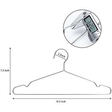 Seropy Clothes Hangers 30 Pack Coat Hangers Non Slip Wire Hangers Clothing Hangers Heavy Duty Metal Hangers Space Saving Ultra Thin Hangers of Stainless Steel Hanger for Clothes 16.5 Inch