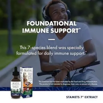 Stamets 7 Mushroom Supplement - Immune Support 60 Servings