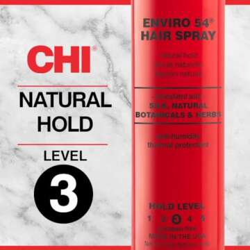 CHI Enviro 54 Hairspray, Firm Hold, Lightweight Spray to Finish & Secure Hairstyles, Sulfate & Paraben-Free, 2.6 Oz