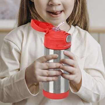 Greant Replacement Straws compatible with Thermos 12oz Bottle (Model F401 & F410), 2 PCS Replacement Parts compatible with Thermos F401, compatible with Thermos 12 oz