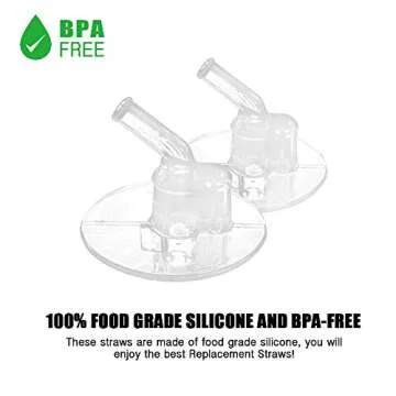 Greant Replacement Straws compatible with Thermos 12oz Bottle (Model F401 & F410), 2 PCS Replacement Parts compatible with Thermos F401, compatible with Thermos 12 oz