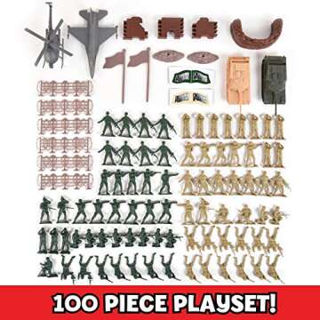 Sunny Days Entertainment Military Battle Group Bucket 100+ Pieces