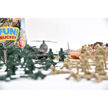 Sunny Days Entertainment Military Battle Group Bucket 100+ Pieces