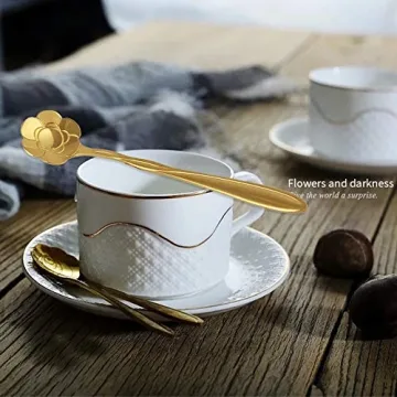 Stainless Steel Flower Coffee Spoon Set - 12 Unique Spoons