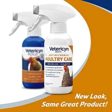Vetericyn Plus Poultry Care Spray | Healing Aid and Skin Repair for Chicken Wounds, Pecking Injuries...