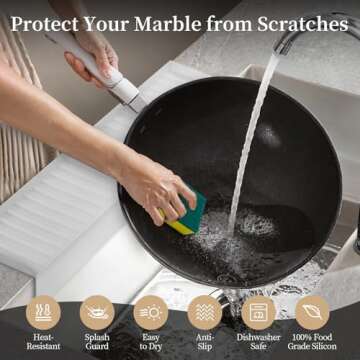 Silicon Sink Edge Protectors for Kitchen Sink, Kitchen Sink Splash Guard, Upgraded Design with Sucti...