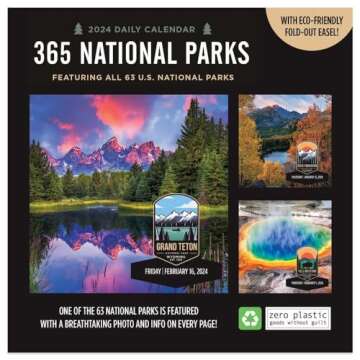 TF PUBLISHING 2024 National Parks Daily Desktop Calendar | Home & Office Organization | Small Desk T...