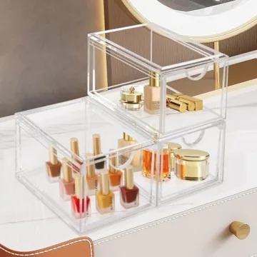 AMEITECH Stackable Acrylic Storage Organizers for Home Use