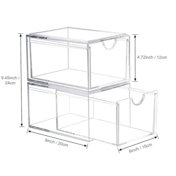 AMEITECH Stackable Acrylic Storage Organizers for Home Use