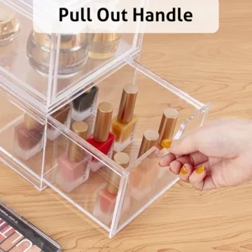AMEITECH Stackable Acrylic Storage Organizers for Home Use