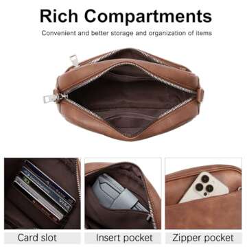 CLUCI Crossbody Bags for Women Trendy, Vegan Leather Shoulder Handbags，Purses for Women with Adjustable Wide Strap