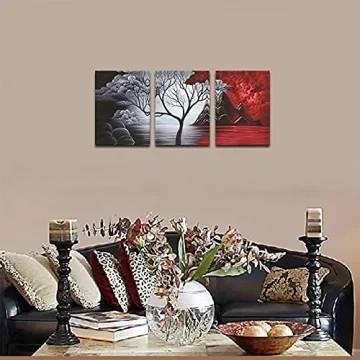 Cloud Tree 3 Panels Canvas Wall Art by Wieco Art