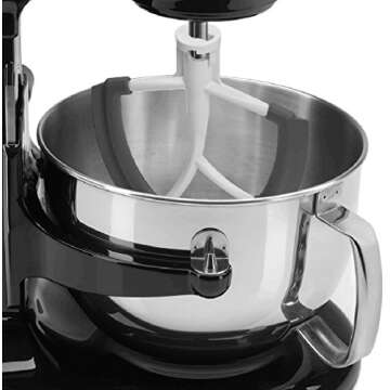 Gvode Flex Edge Beater Works with KitchenAid Bowl-Lift Stand Mixer 6 quart-Flat beater with silicone edge