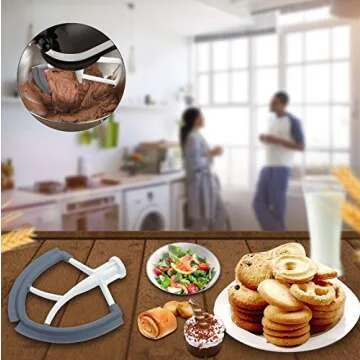 Gvode Flex Edge Beater Works with KitchenAid Bowl-Lift Stand Mixer 6 quart-Flat beater with silicone edge