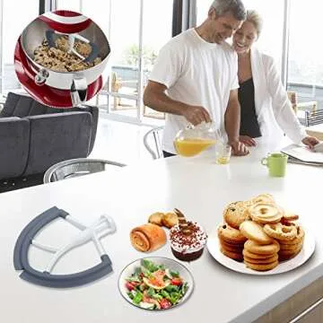 Gvode Flex Edge Beater Works with KitchenAid Bowl-Lift Stand Mixer 6 quart-Flat beater with silicone edge