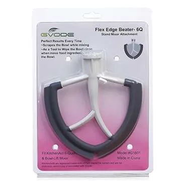 Gvode Flex Edge Beater Works with KitchenAid Bowl-Lift Stand Mixer 6 quart-Flat beater with silicone edge