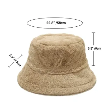 Stylish Umeepar Faux Fur Bucket Hat for Winter Warmth