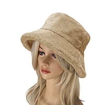 Stylish Umeepar Faux Fur Bucket Hat for Winter Warmth