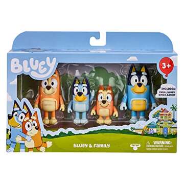 Bluey Figure 4 Pack - Family Pack, Multicolor (13009)