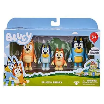 Bluey Figure 4 Pack - Family Pack, Multicolor (13009)