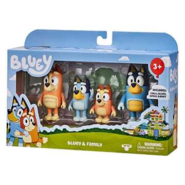 Bluey Figure 4 Pack - Family Pack, Multicolor (13009)