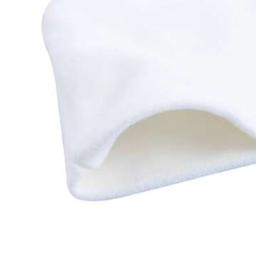 Duoyeree Baby Hat Newborn Hat Adorable Cotton Bear Ear Beanie Cap for Infant Girl Boy 0-6 Months, White