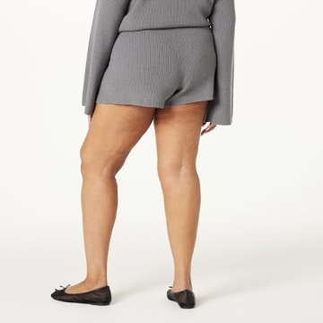 The Drop Women's Faith Ribbed Sweater Short - Charcoal XXS