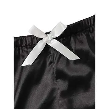 WDIRARA Women's Pajama Sets Satin Short Sleeve Down Shirts and Shorts Sleepwear PJ Set Dull Black Large