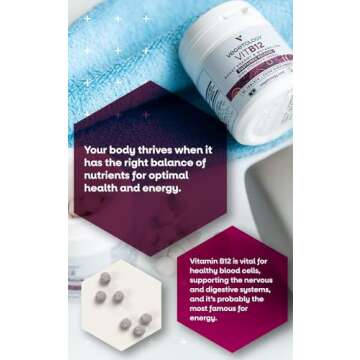 VEGETOLOGY Vitamin B12 Supplements – Vegan B12 Vitamins for Energy Support – VIT B12 Vitamin Supplements for All Ages – Vitamin B12 1000 Mcg (60 Tabs)