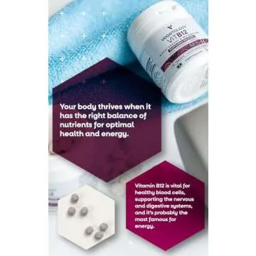 VEGETOLOGY Vitamin B12 Supplements – Vegan B12 Vitamins for Energy Support – VIT B12 Vitamin Supplements for All Ages – Vitamin B12 1000 Mcg (60 Tabs)