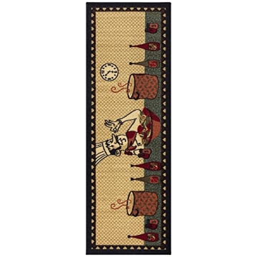 Chef Design Non-Slip Kitchen Runner Rug 20" x 59"