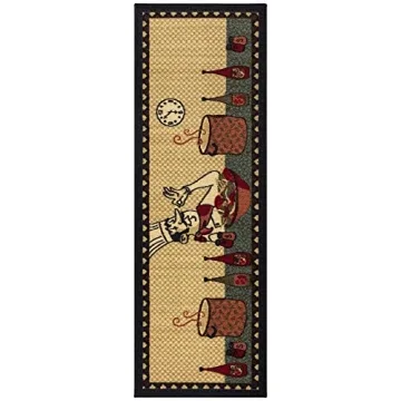 Chef Design Non-Slip Kitchen Runner Rug 20" x 59"