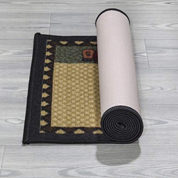 Chef Design Non-Slip Kitchen Runner Rug 20" x 59"