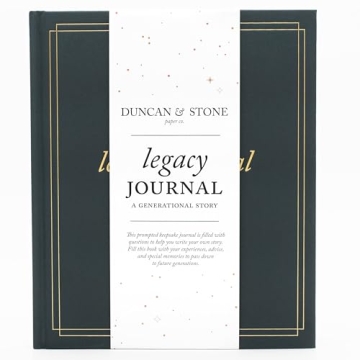 DUNCAN & STONE PAPER CO. Grandparents Legacy Journal (Charcoal, 85 Pages) - Memory Journal For Paren...