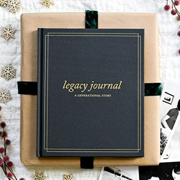 DUNCAN & STONE PAPER CO. Grandparents Legacy Journal (Charcoal, 85 Pages) - Memory Journal For Parents & Grandparents - Keepsake Grandparents Book - Gifts For Grandparents