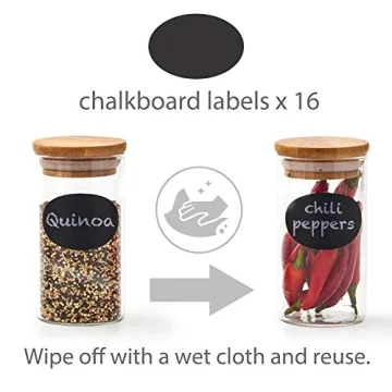 EZOWare 7oz Clear Glass Jars - Airtight Food Storage