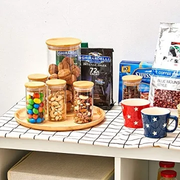 EZOWare 7oz Clear Glass Jars - Airtight Food Storage