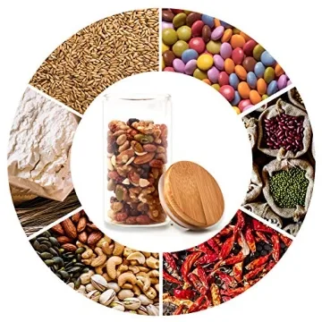 EZOWare 7oz Clear Glass Jars - Airtight Food Storage