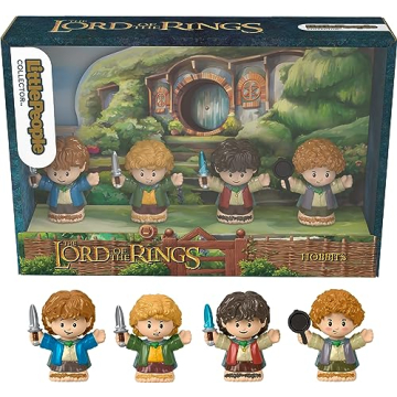 Little People Collector The Lord of the Rings: Hobbits Special Edition Set for Adults & Fans, 4 Figu...