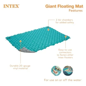 Intex Giant Inflatable Floating Pool Platform Pad for 3