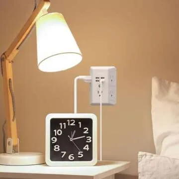 Surge Protector with 4 USB Ports Multi Outlet Extender