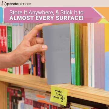 Panda Planner Sticky Notes Set – 140 Spring Colors Sticky Notes for Home, Office, & School – Tabbed, Dotted, Blank, & Lined Sticky Notes for Productivity & Organization (Original Colors)